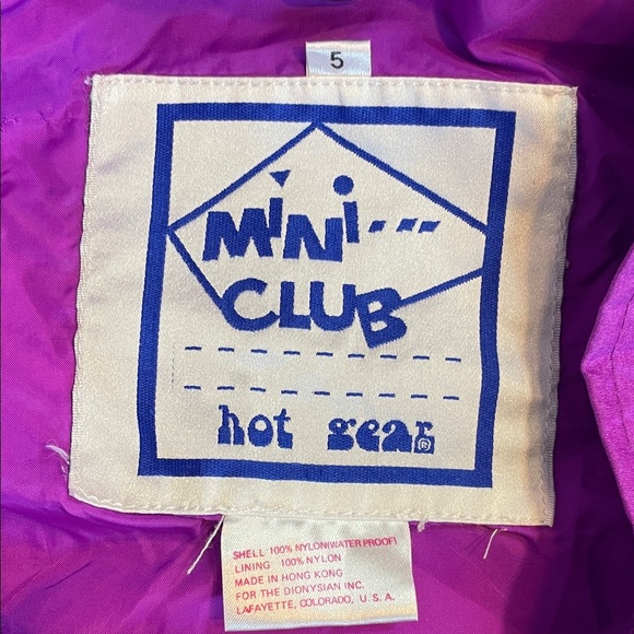 Vintage Mini Club Kids Ski Snowsuit – Retro 80s/90s Colorblock Hooded One-Piece - Picture 2 of 12